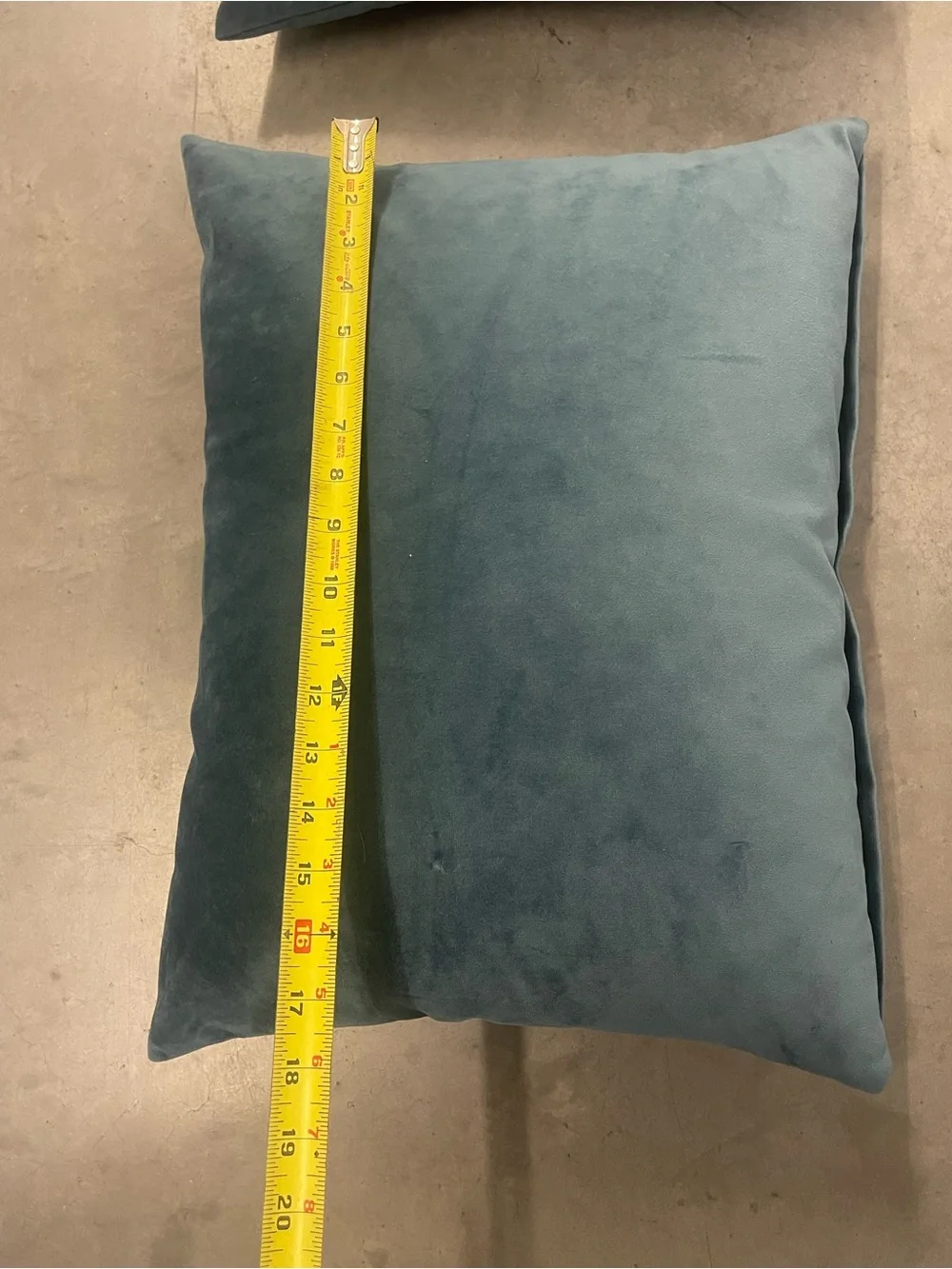 Set-2 TGH Tessitura Made in Italy Luxury Teal Velvet Feather Down Throw Pillows